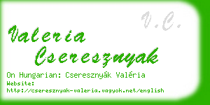 valeria cseresznyak business card